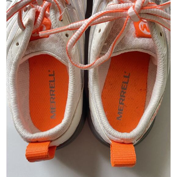 Merrell Vibram Women's White Orange Mesh Athletic #1231732 Running Shoes Sz. 6 - Picture 4 of 11